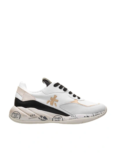 Premiata Scarlet Fabric And Leather Sneakers In White