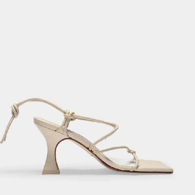Miista Sally Strappy Square Toe Sandal In Ivory