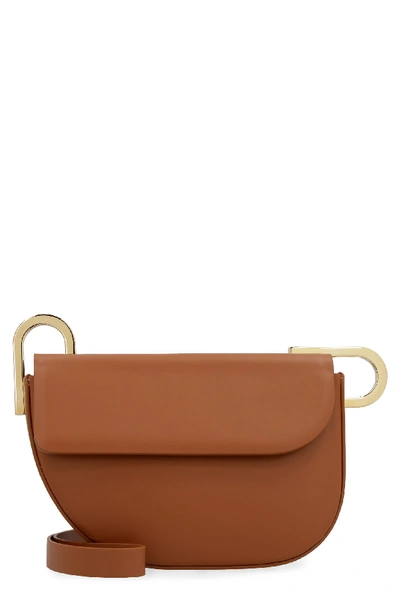 Nico Giani Tilly Leather Crossbody Bag In Saddle Brown