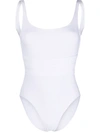 Eres Asia Scoop-neck One-piece Swimsuit With Waistband Detail In Blanc
