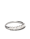 Suzanne Kalan 18kt White Gold Fireworks Classic Stacker Diamond Ring In White Gold