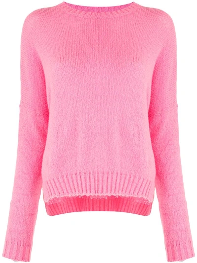 Avant Toi Crew Neck Jumper In Pink