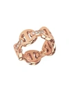 HOORSENBUHS Dame Tri-Link 18K Rose Gold & Diamond Ring