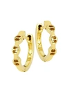 Hoorsenbuhs Tri-link 18k Yellow Gold Huggie Hoop Earrings