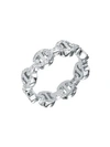 HOORSENBUHS Heritage Dame Tri-Link 18K White Gold & Diamond Ring