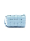 Bottega Veneta The Cassette Padded Leather Crossbody Bag In Blue