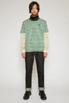 ACNE STUDIOS Classic fit striped t-shirt Deep Green
