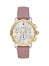 MICHELE SPORT SAIL 18K GOLDPLATED & SILICONE STRAP CHRONOGRAPH WATCH,400012402749