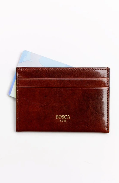 Bosca Old Leather Weekend Wallet In Cognac