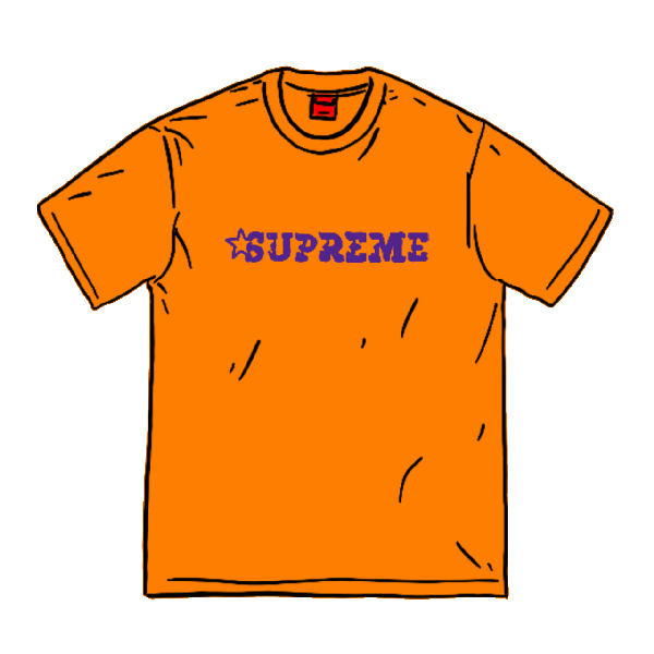 Pre-Owned Supreme Star Logo S/s Top Orange | ModeSens