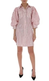 GANNI GANNI STRIPED MINI SHIRT DRESS