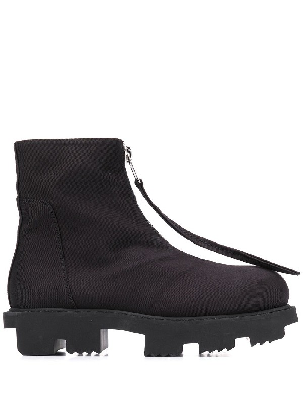 rick owens drkshdw lace up shearling boots