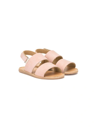 Babywalker Flat Double-strap Sandals In Pink