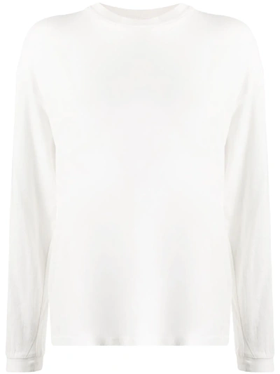Raquel Allegra Long Sleeve T-shirt In White