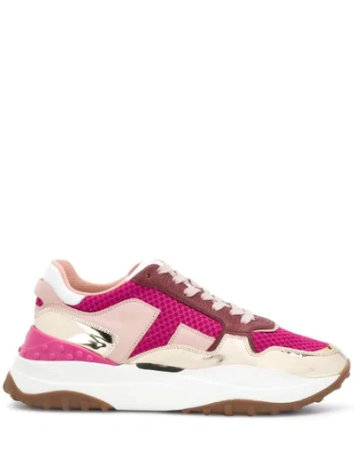 Tod's High Tech Fabric Trainers In Pink