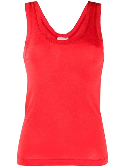 Alysi Slim Fit Vest Top In Red