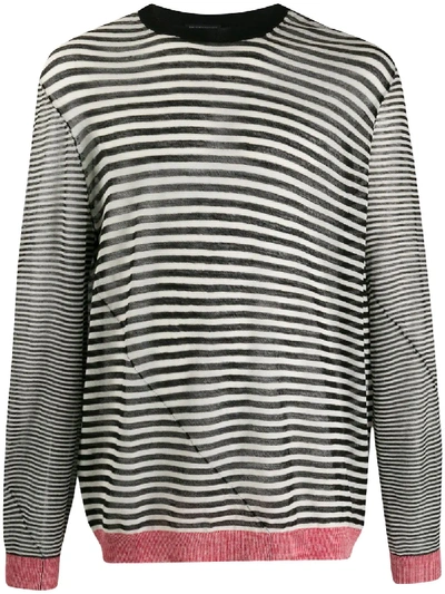 Ann Demeulemeester Asymmetric Light Wool Knit Sweater In Black