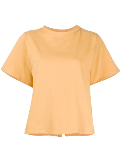 Forte Forte Back Slit T-shirt In Yellow