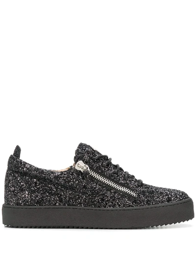 Giuseppe Zanotti Glitter Embellished Trainers In Black