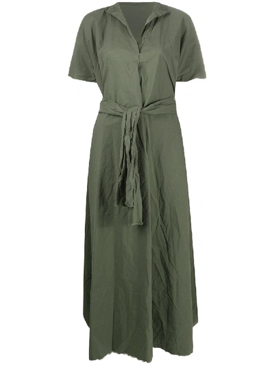 Daniela Gregis Poplin Tie-waist Dress In Green