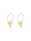 ANNI LU GOLD-PLATED BITE ME HOOP EARRINGS