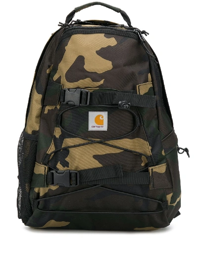 Carhartt Green Camouflage Kickflip Backpack In Black