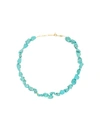ANNI LU BEACH COCKTAIL 18KT GOLD-PLATED TURQUOISE NECKLACE