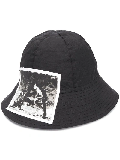 Rick Owens Drkshdw Graphic-print Bucket Hat In Black