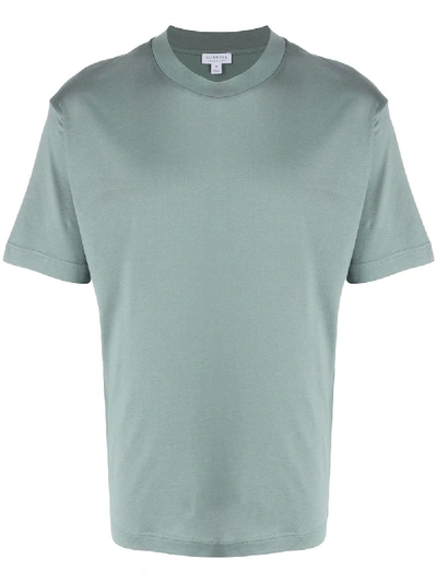 Sunspel Round Neck T-shirt In Green