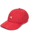 Marine Serre Embroidered Logo Baseball Cap In Red