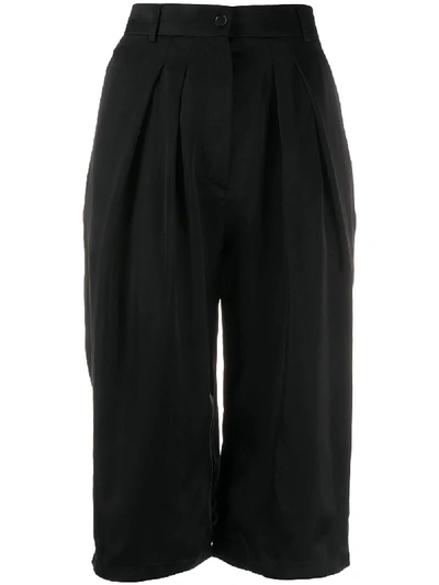 Rochas Pleated Knee-length Shorts In Black