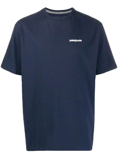 Patagonia Logo Print T-shirt In Blue