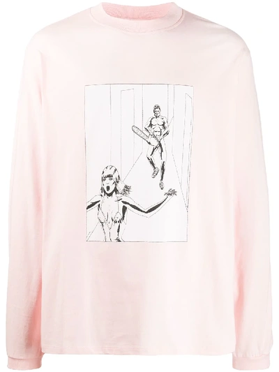 424 Graphic Print Sweatshirt In Pink