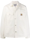 Carhartt Logo Patch Denim Jacket In White