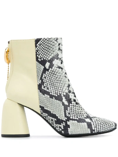 Ellery Clemente 85mm Ankle Boots In Yellow