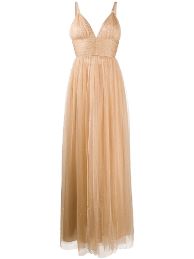 Maria Lucia Hohan Fabiana Crystal-embellished Tulle Gown In Neutrals