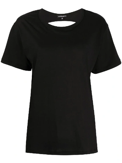 Ann Demeulemeester Back Cut-out T-shirt In Black