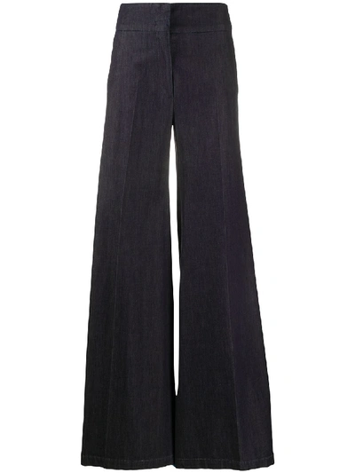 Pt01 Matilda Wide-leg Trousers In Blue