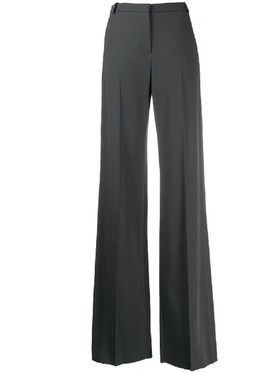 Emporio Armani Wide-leg High Waist Trousers In Grey