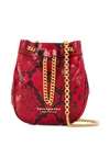 PHILOSOPHY DI LORENZO SERAFINI SNAKESKIN PRINT CROSS-BODY BAG