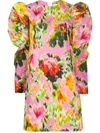 MSGM ABSTRACT FLORAL PRINT DRESS