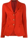 Tagliatore Single-breasted Cotton Blazer In Red