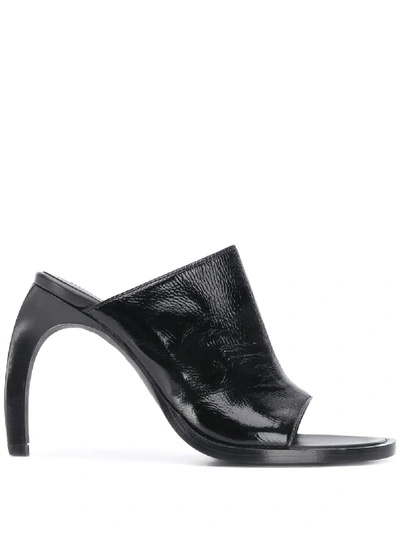 Ann Demeulemeester Cracked-effect 105mm Sandals In Black