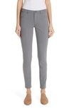 Lafayette 148 Mercer Acclaimed Stretch Mid-rise Skinny Jeans In Cinder
