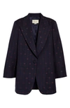 GUCCI GG PINSTRIPE WOOL BLAZER,597842ZABJ0