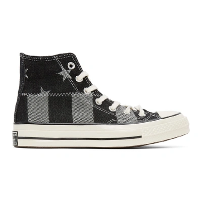 Converse 黑色 Chuck 70 Stars 高帮运动鞋 In Blk/wht/egr