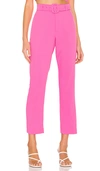 Bardot Therese Buckle Crop Pants In Pink Pop