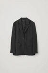 Cos Boyfriend-fit Blazer In Black