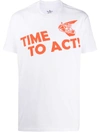 VIVIENNE WESTWOOD ANGLOMANIA CREW NECK TIME TO ACT PRINT T-SHIRT