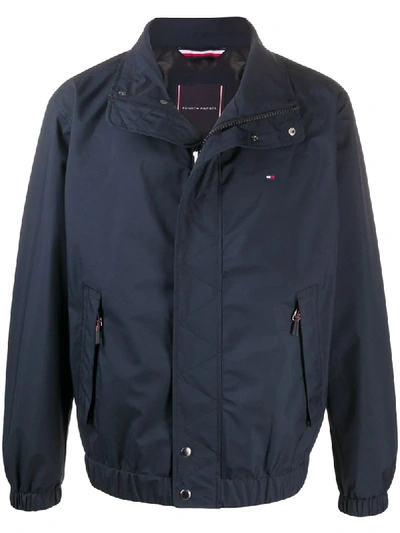 Tommy Hilfiger Stand Up Collar Jacket In Blue